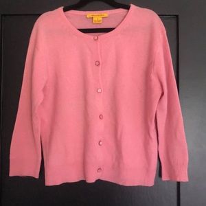 Cute WOMENS SZ M Anna Argiolera 100% Cashmere Button Up Cardigan Sweater